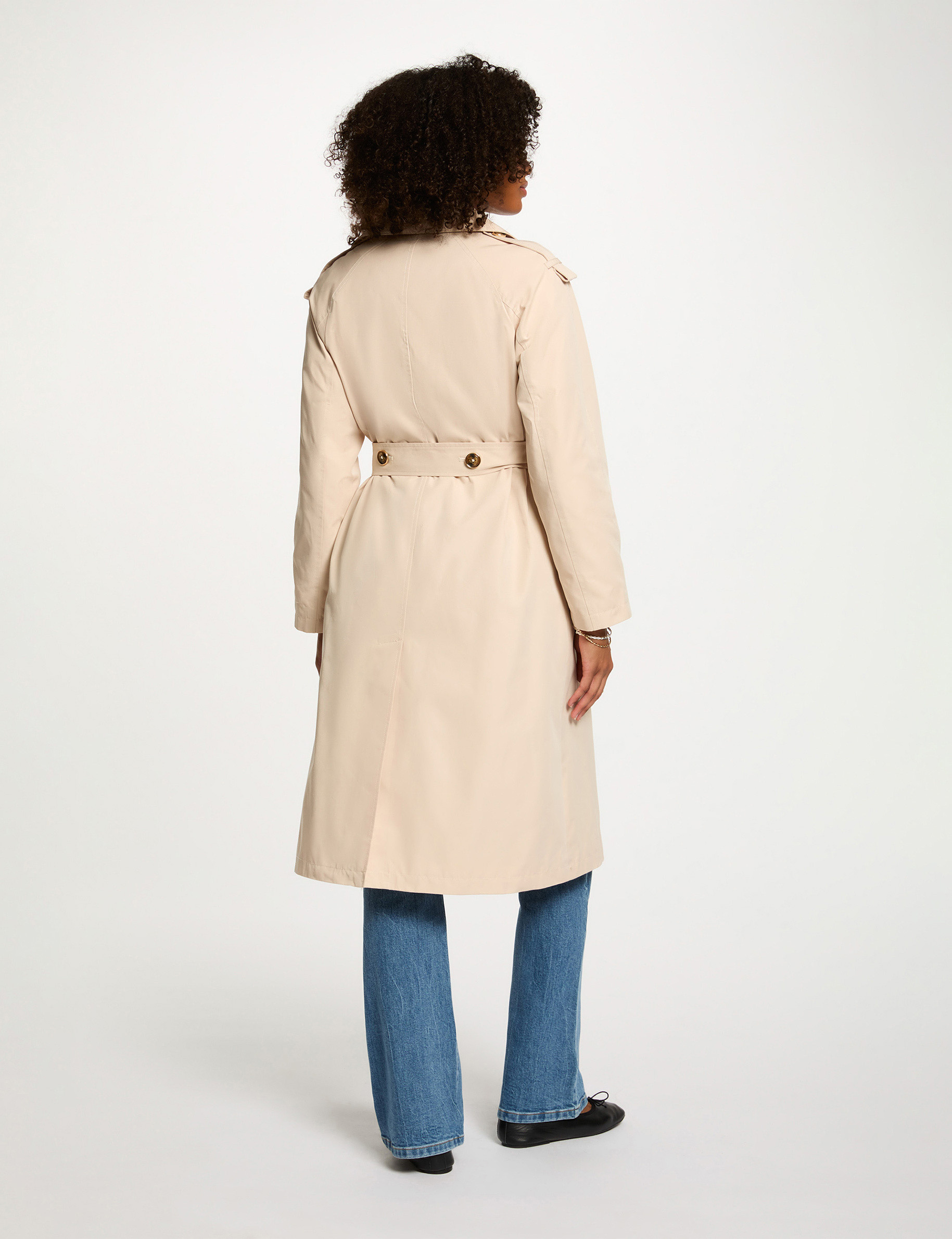 trench long col tailleur sable femme Trench long col tailleur sable femme