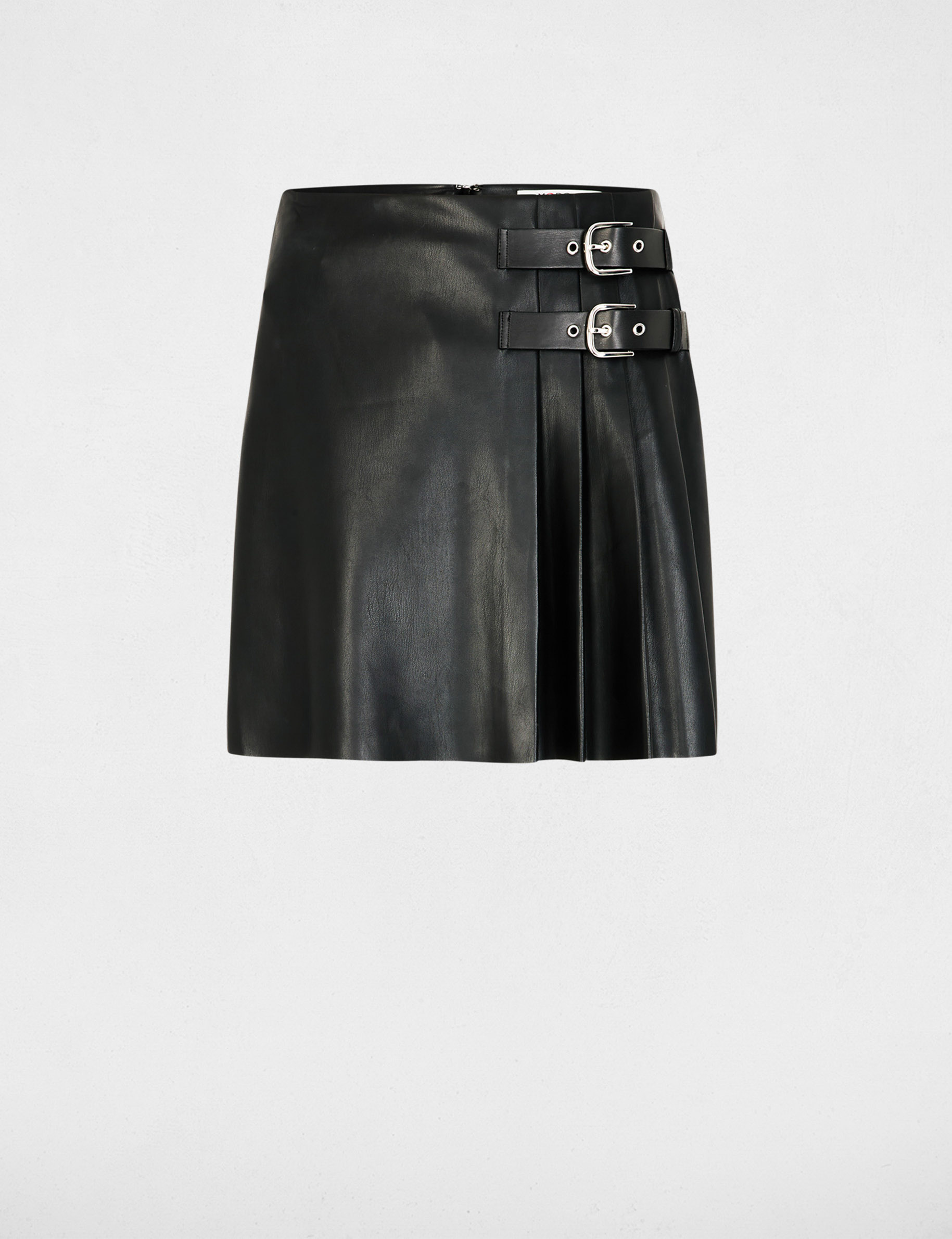 Jupe courte similicuir noir femme