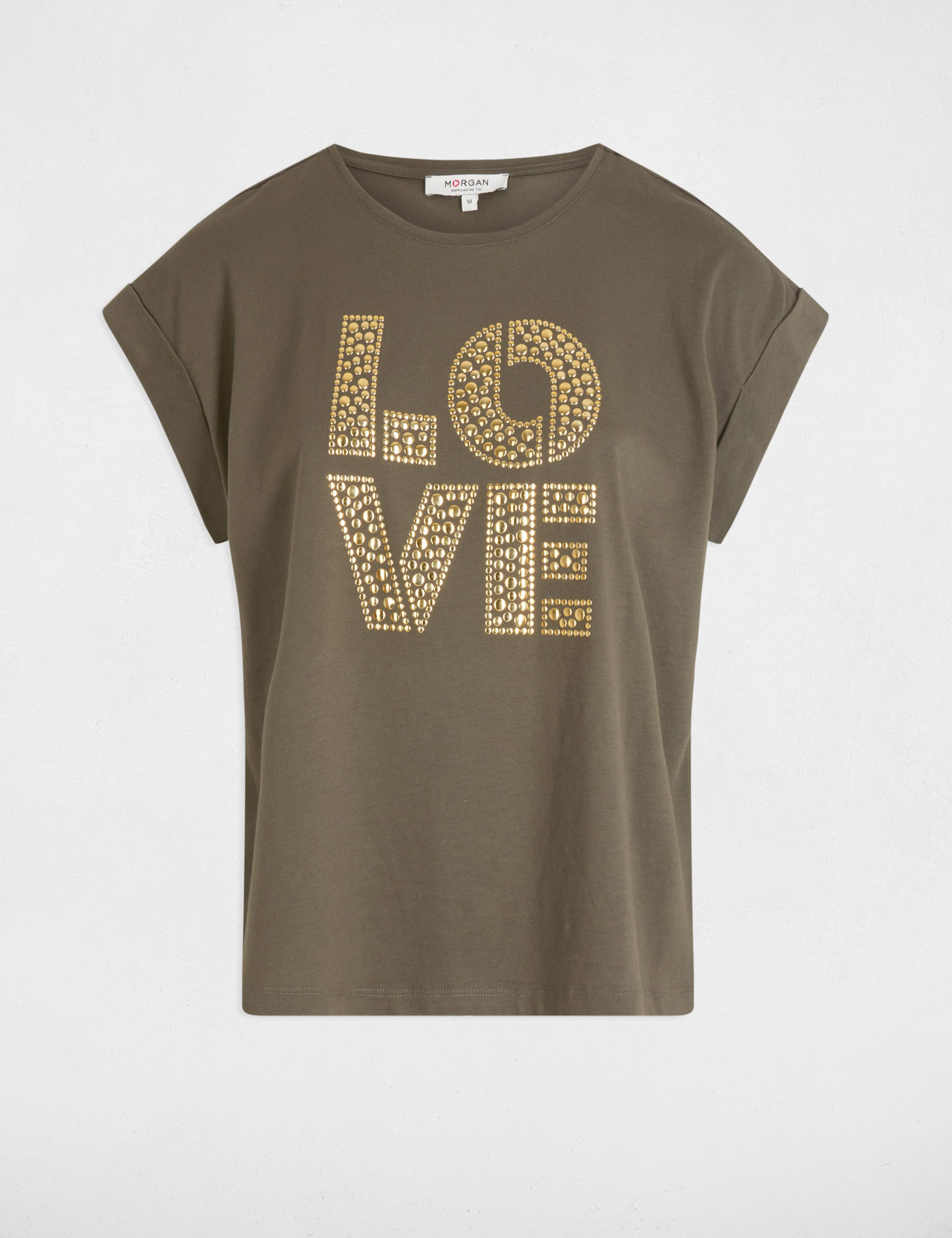 t shirt mit aufdruck khakigrun damen T-Shirt mit Aufdruck khakigrün damen