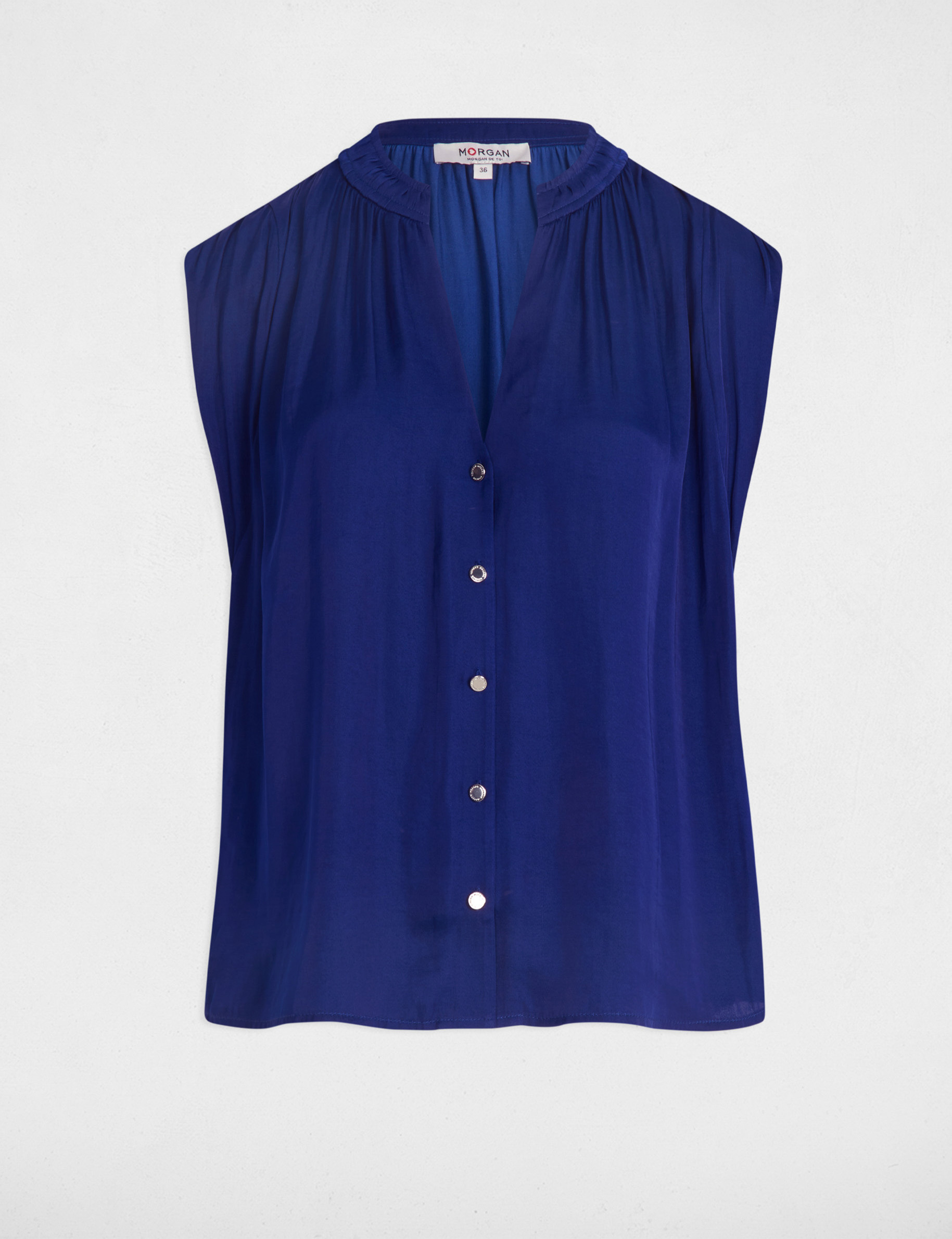 armellose bluse elektrisch blau damen Ärmellose Bluse elektrisch blau damen
