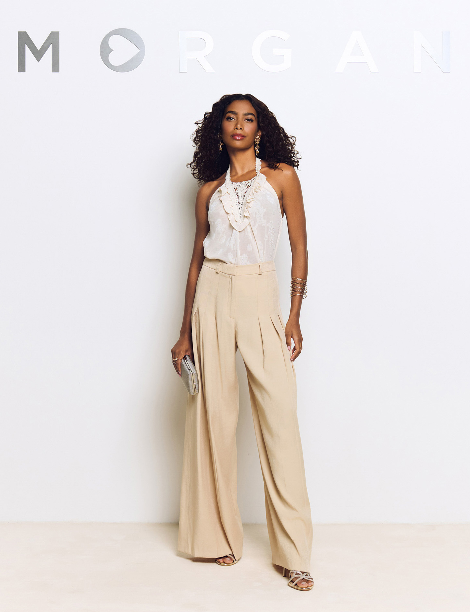 top mit spitzendetail creme damen Top mit Spitzendetail creme damen