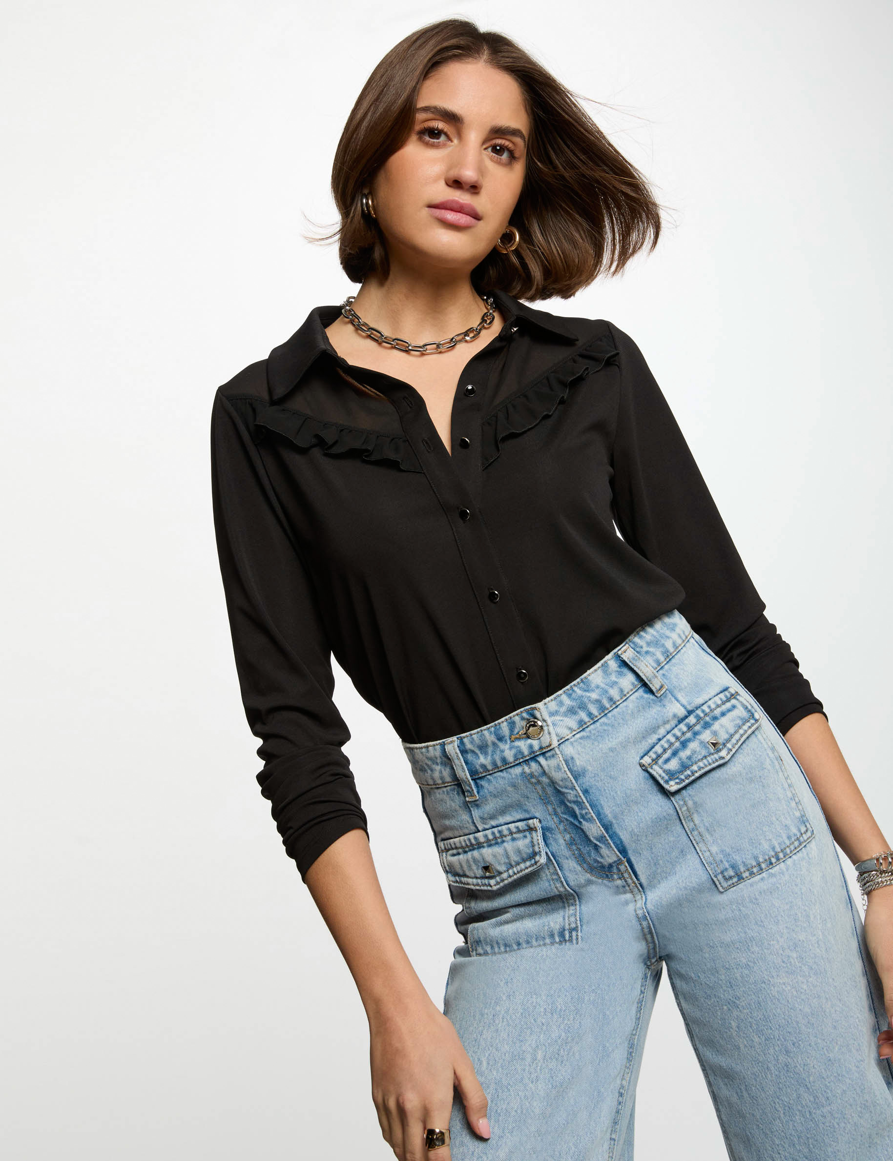langarmliges t shirt schwarz damen Langärmliges T-Shirt schwarz damen