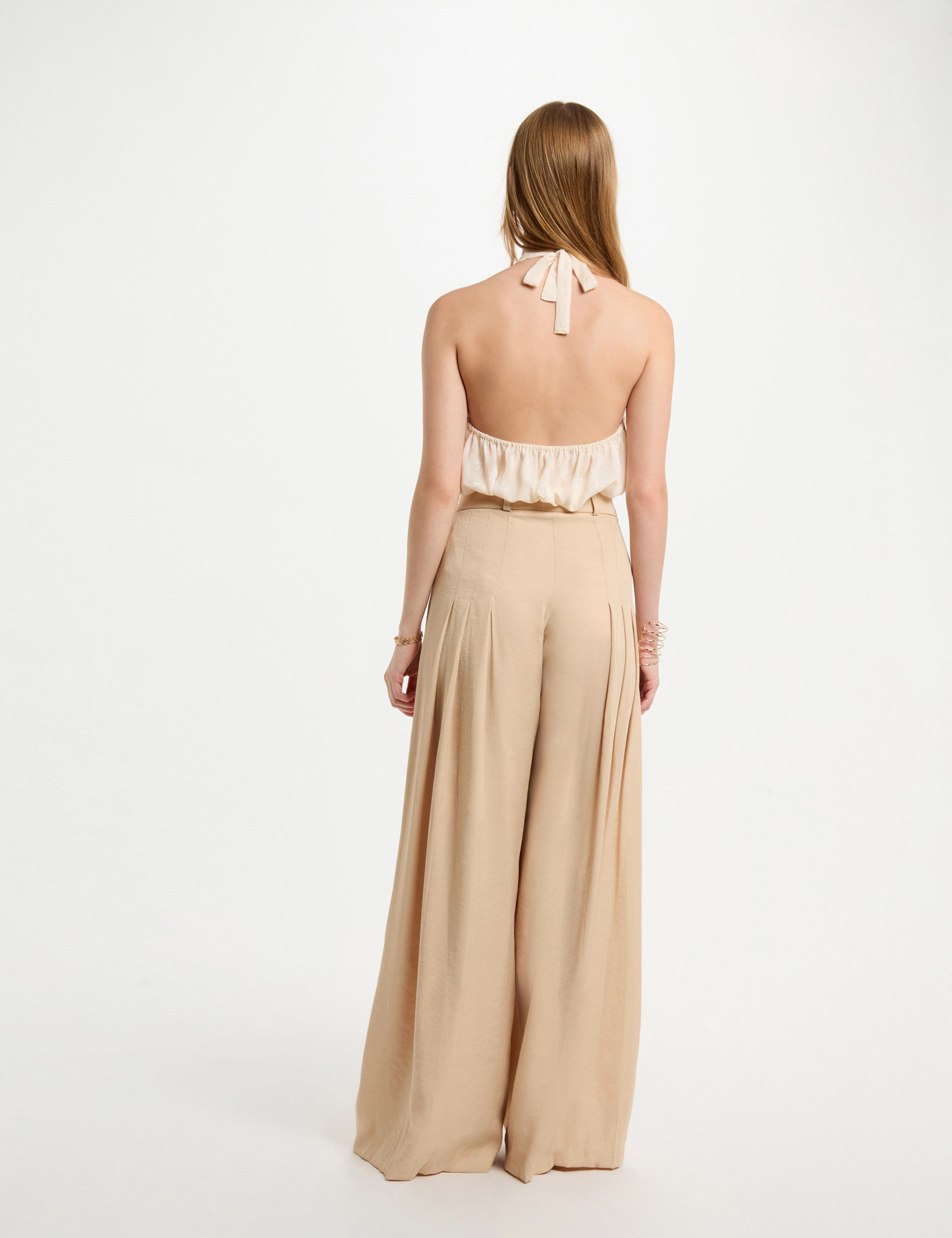 top mit spitzendetail creme damen Top mit Spitzendetail creme damen