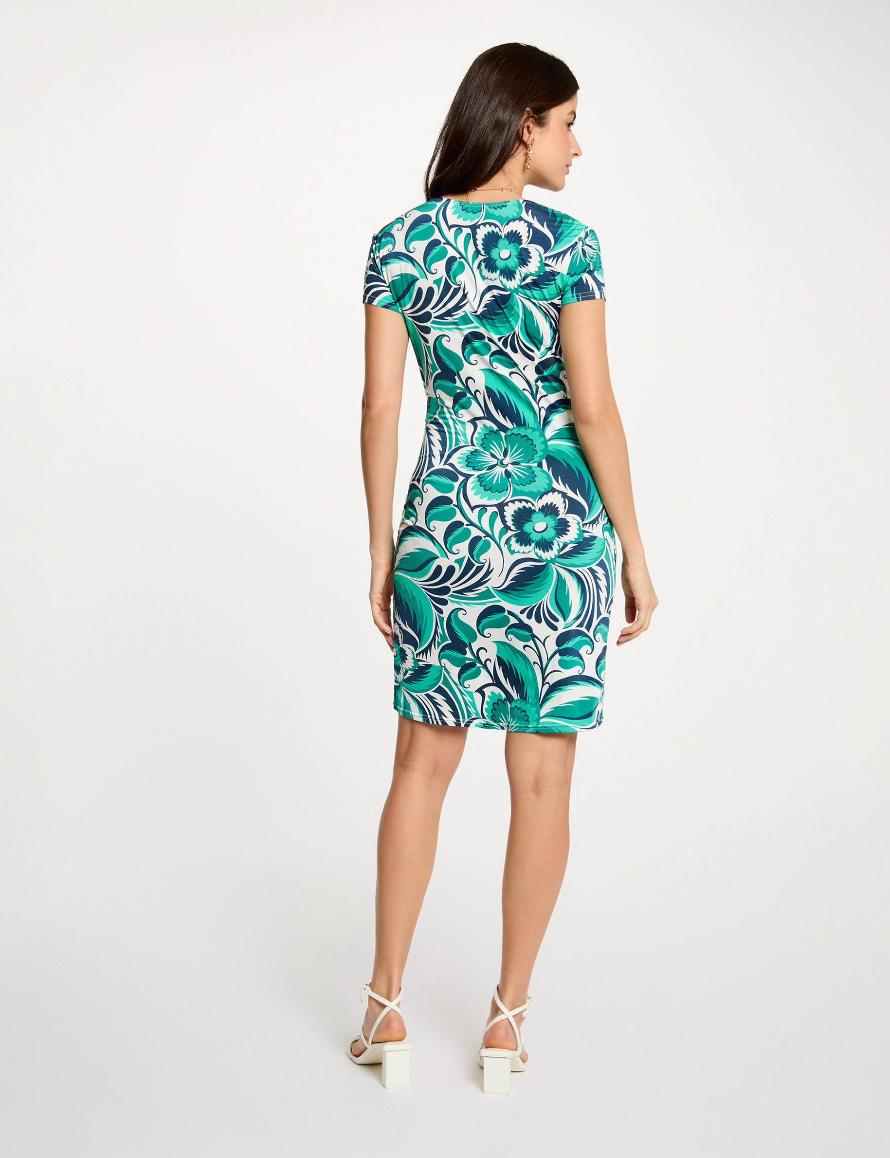 Kurzes Wickelkleid mehrfarbig damen