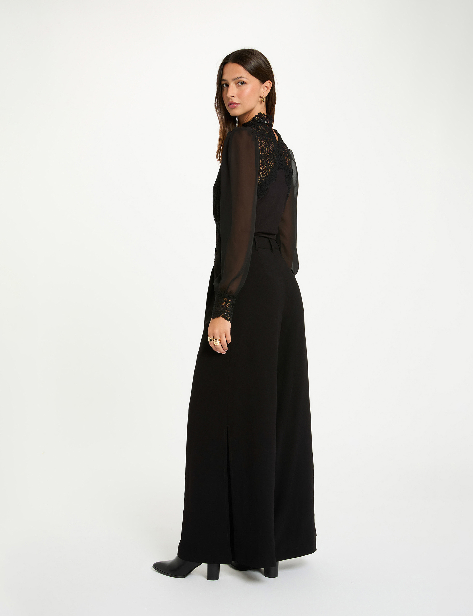 Spitzenbody schwarz damen