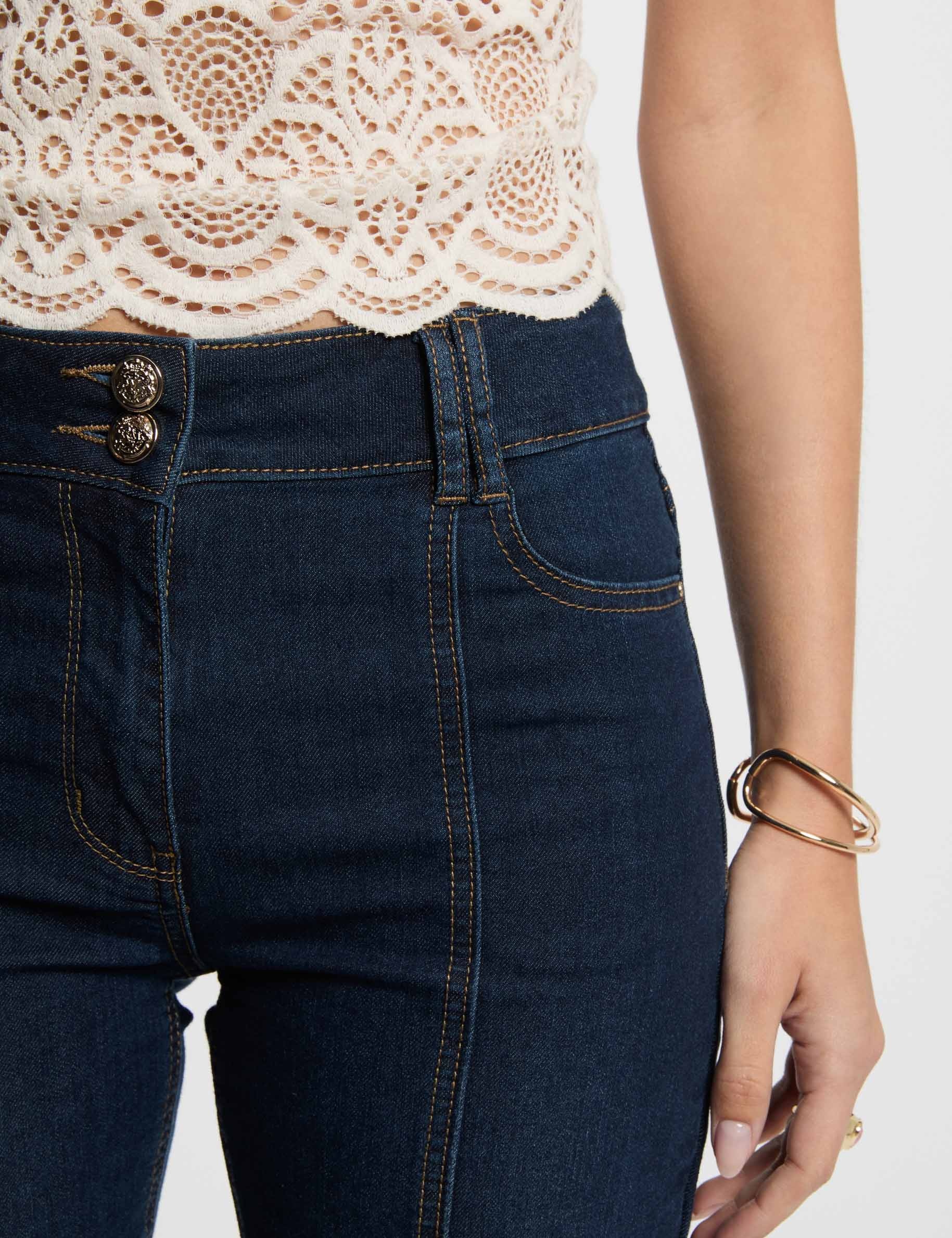 jeans bootcut avec fentes denim brut femme Jeans bootcut avec fentes denim brut femme